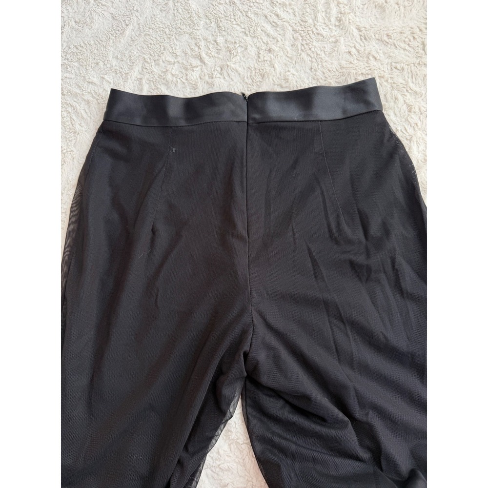 Cache Vintage Y2K 90s Black Mesh Flare Pants High Waisted Bell Bottom Trousers 4 - Picture 11 of 15